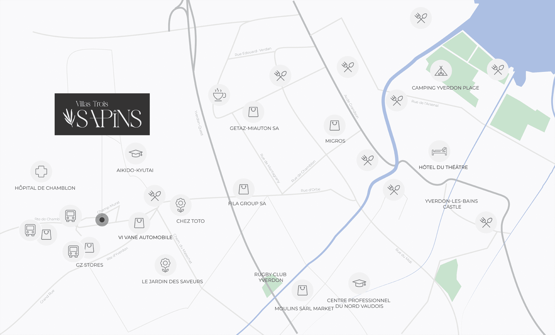 Villas Trois Sapins map